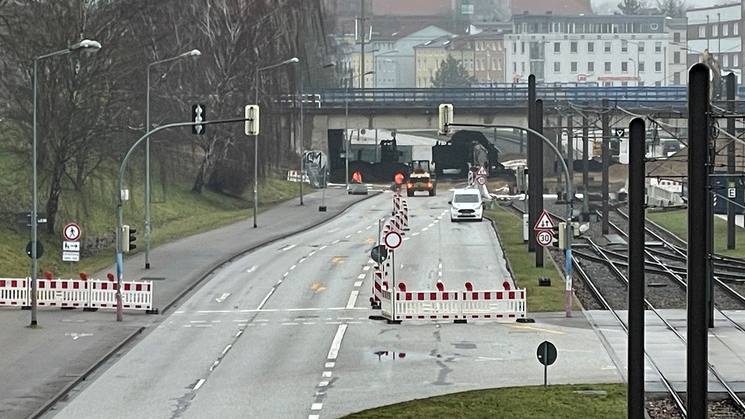 Sanierung der Brücke am Rostocker Goetheplatz geht voran