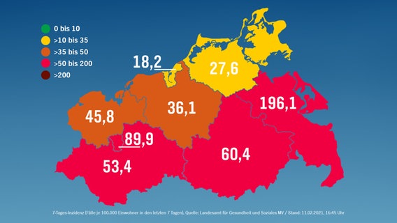 7-day incidence map dated February 11th  