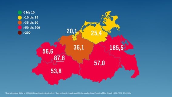 7-day incidence map dated February 14  