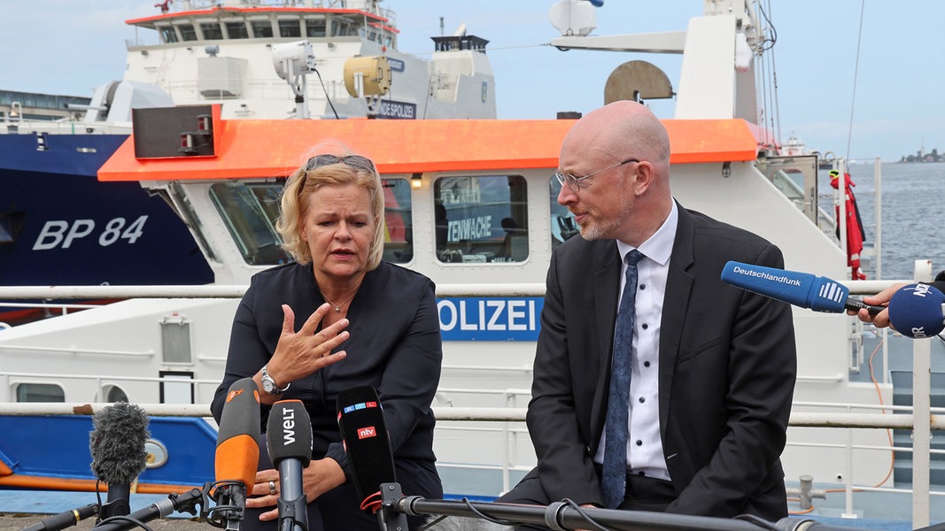 Rostock: Besuch von Bundesinnenministerin Nancy Faeser