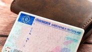 Ein Führerschein, auf dem keine Daten eingetragen sind, liegt auf einer Geldbörse. © IMAGO / Bihlmayerfotografie 