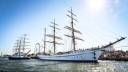 Das Segelschulschiff "Gorch Fock" der Deutschen Marine auf der Hanse Sail in Rostock © Deutsche Marine Foto: Marinekommando