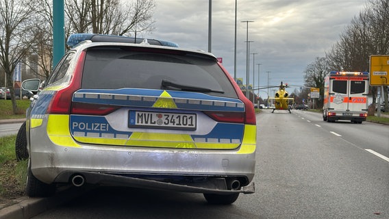 Unfall in der Demminer Straße Neubrandenburg. © NDR 