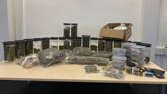 Sichergestelltes Cannabis in Rostock © Polizei Rostock 