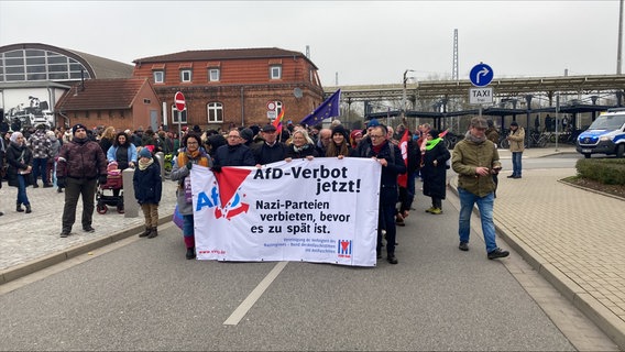 Demonstration in Wismar für ein AFD Verbot © Raik raupach 