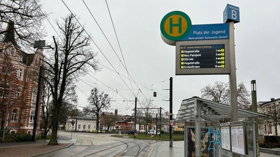 Ein Bild der Haltestelle Platz der Jugend in Schwerin. © NDR Foto: Mirko Bock