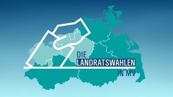 Die Umrisse des Landes Mecklenburg-Vorpommern, darin farblich hervorgehoben Symbole, die das Thema Wahl verdeutlichen. © NDR Foto: NDR