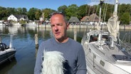 Stefan Kreibohm präsentiert das Wetter von der Insel Hiddensee. © Screenshot 