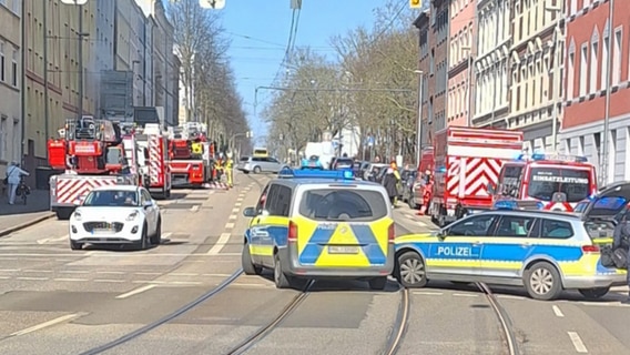 In Schwerin hat es in einem Mehrfamilienhaus gebrannt. © NDR Foto: Susanne Rieger