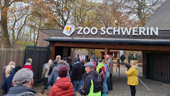 Freiwillige helfen beim Herbstputz im Schweriner Zoo © NDR Foto: Mirko Bock