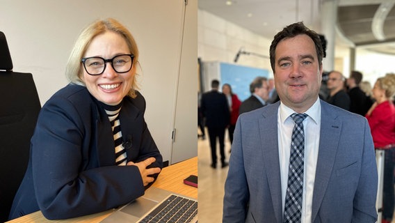 Eine Bildmontage der Bundestagsabgeordneten Peggy Schierenbeck (SPD) und Lutz Brinkmann (CDU). © NDR Foto: K.Seiler, J.Koch