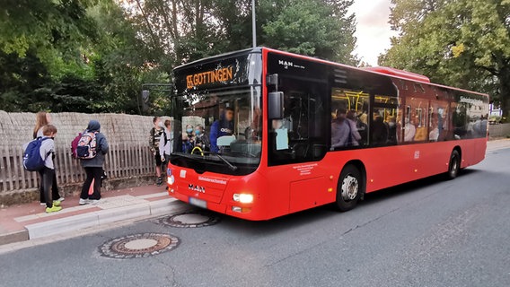 Schüler steigen in einen Schulbus ein. © NDR Foto: Wieland Gabke