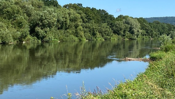 Blick auf die Weser bei Gimte. © NDR Foto: Bärbel Wiethoff