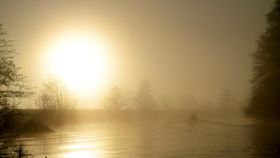 Nebel im Naturschutzgebiet "Obere Hunte" in Wardenburg © NDR Foto: Finn Beckers