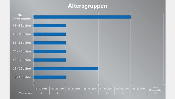 Das Bild zeigt eine Grafik zu den Badetoten in Schleswig-Holstein. © DLRG 