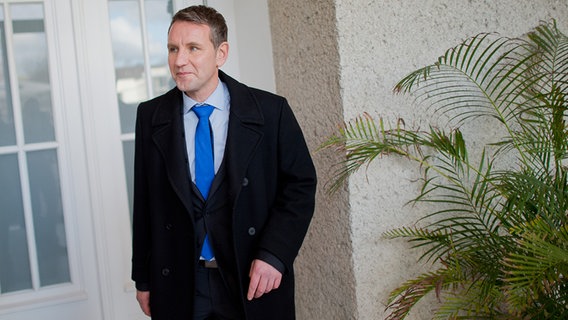 Björn Höcke, Fraktionsvorsitzender der AfD in Thüringen beim AFD-Parteitag in Hannover. © dpa-bildfunk Foto: Julian Stratenschulte