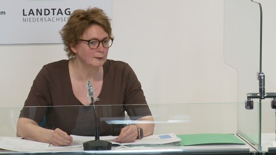 Health Minister Daniela Behrens (SPD) speaks at a press conference.  © NDR 