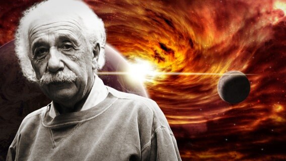 Bildmontage: Albert Einstein vor Supernova © imago/ZUMA/Keystone,  fotolia.com Foto: Supernova: sdecoret