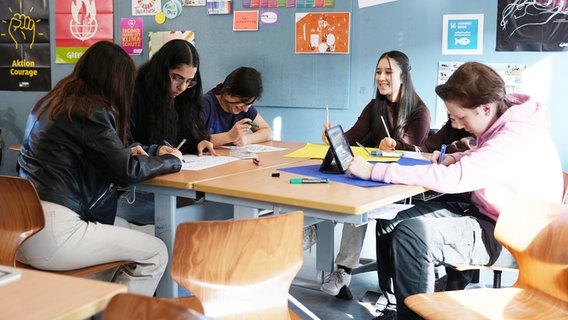 Schülerinnen und Schüler beim Projekt FREI DAY der IGS Lehrte © NDR Foto: Marcel Seemann