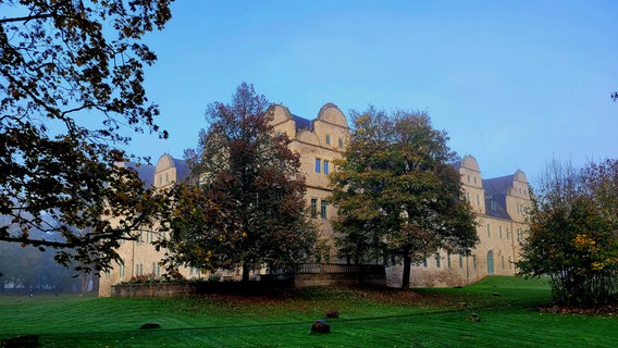 Das Schloss Stadthagen im Nebel © NDR Foto: Stefan Flegel-Röbke