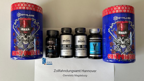 Beschlagnahmte mutmaßliche Dopingmittel. © Zollfahndungsamt Hannover 