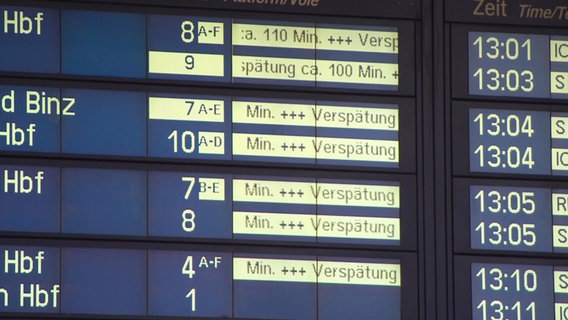 Scene at Hanover train station showing delayed trains.  © N.T.R 