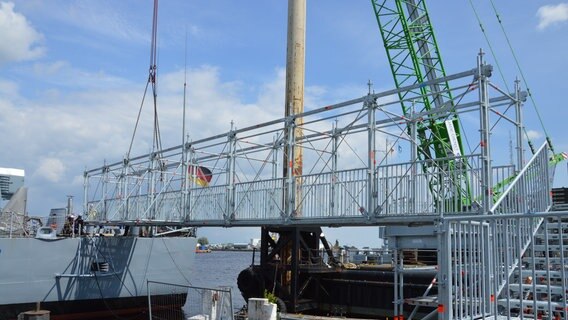 Die neue Brücke für das Deutsche Marinemuseum in Wilhelmshaven. © Deutsches Marinemuseum Wilhelmshaven Foto: Nina Nustede
