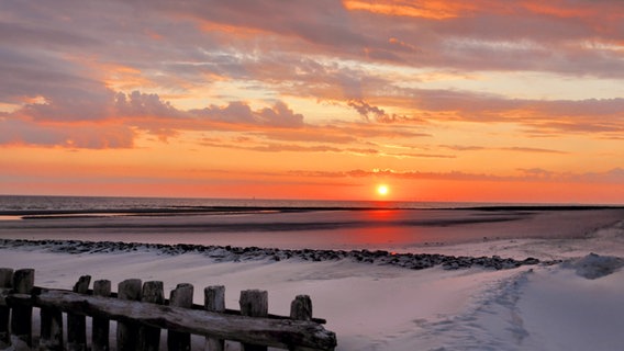 Die Sonne geht über dem Strand von Wangerooge auf. © NDR Foto: Marion Holtz