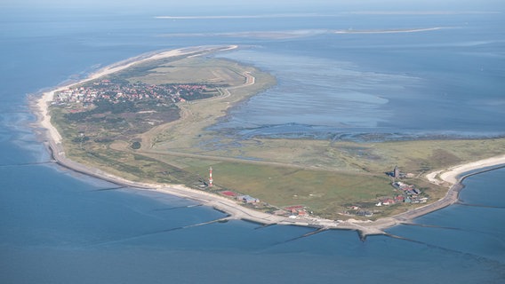 Wangerooge aus der Vogelperspektive. © picture alliance / dpa Foto: Sina Schuldt