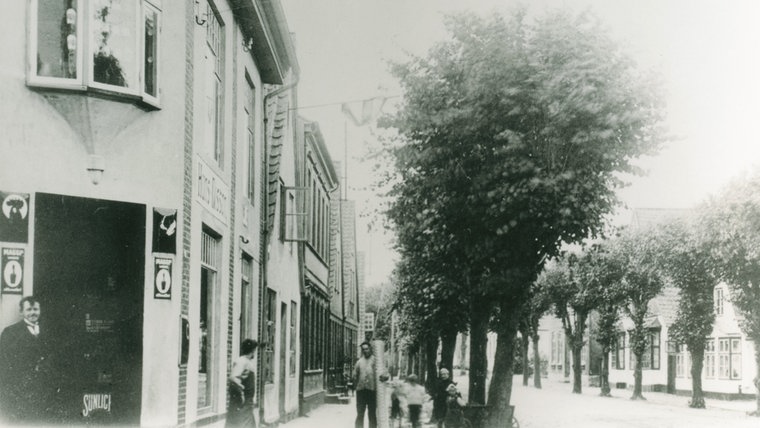 Historisches Foto der Langestraße in Arnis. © Stadtarchiv Kappeln