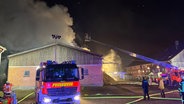 Ein Brand auf dem Gut Knoop in Altenholz. © Feuerwehr Altenholz Foto: Feuerwehr Altenholz