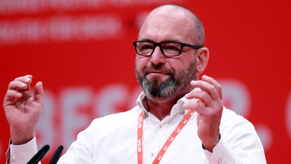 SPD-Bundesparteitag: Ulf Daude, Bundesvorsitzender der Arbeitsgemeinschaft für Bildung (AfB) in der SPD. © picture alliance / dts-Agentur 