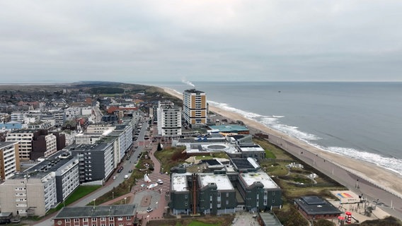 Luftaufnahme der nördlichen Innenstadt von Westerland © NDR 