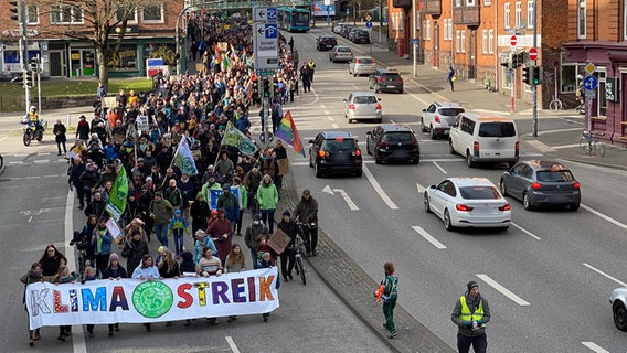 "Freitags für die Zukunft" Protest in Kiel. © NDR Foto: Moritz Mayer