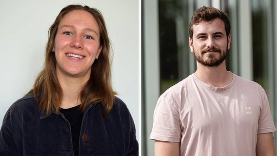 Ein Doppelbild der beiden Grünen-Politiker Katharina Kewitz und Lars Brommann. © gruenejugend-sh.de 