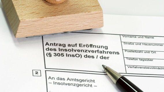 Ein Antrag auf die Eröffnung eines Insolvenzverfahrens. © Imago Images / Panthermedia 