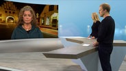 NDR Reporterin Simone Mischke zugeschaltet im Schleswig-Holstein Magazin. © NDR 