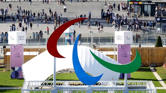 Das Logo der Paralympics in Paris 2024. © IMAGO Foto: Kyodo News