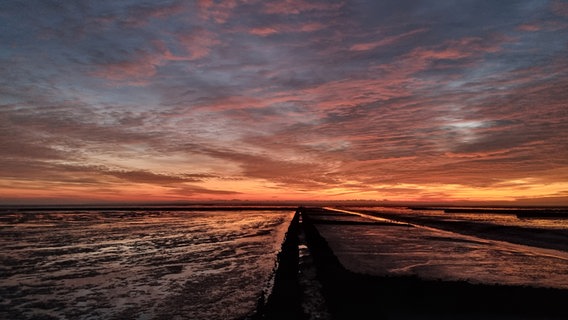 Sonnenuntergang in Südwesthörn. © Lena Strufe Foto: Lena Strufe