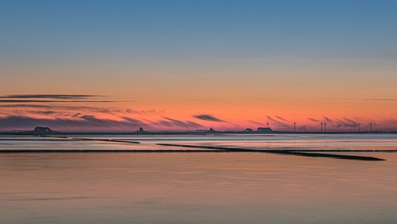 Sonnenuntergang bei  Nordstrandischmoor. © Peter Kuhr Foto: Peter Kuhr