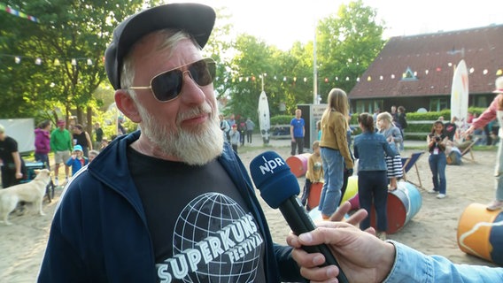 Ein Mann steht für ein Interview vor der Kamera © NDR 