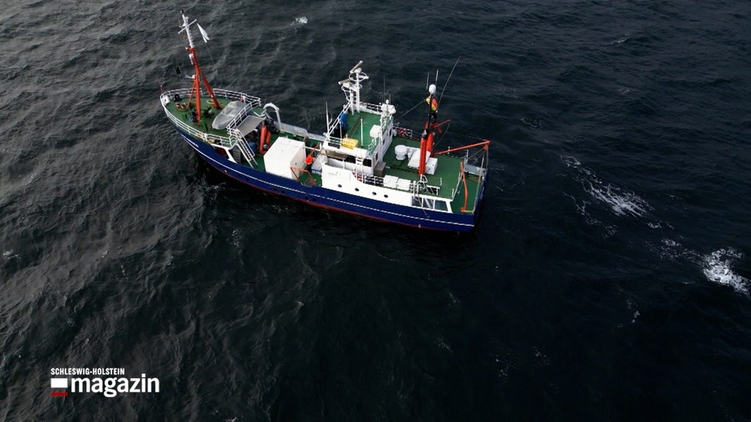 Ein Forschungsschiff des GEOMAR fährt über die Ostsee