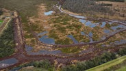 Eine Luftbildaufnahme eines Moores © NDR Foto: NDR Screenshot