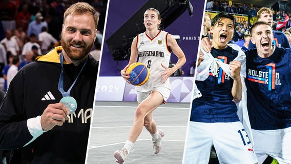 Eine Collage von der Gewinner des Titels Sportler des Jahres 2024. © picture alliance / IMAGO / Eibner Foto: IMAGO / Eibner/ Eibner-Pressefoto_Marcel von Fehrn / Sascha Klahn BEAUTIFUL SPORTS/Wunderl