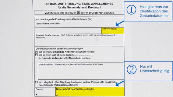 Amtliche Wahlbenachrichtigung © NDR 