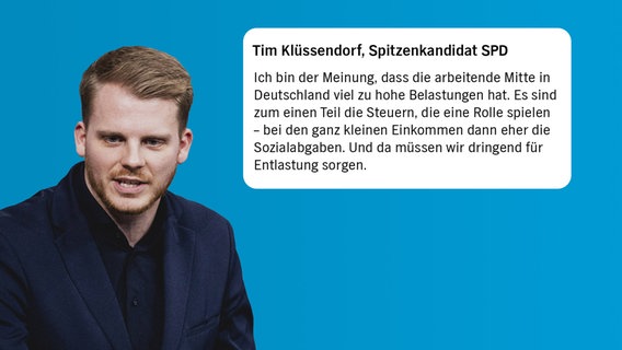 Tim Klüssendorf, Spitzenkandidat der SPD. © NDR 