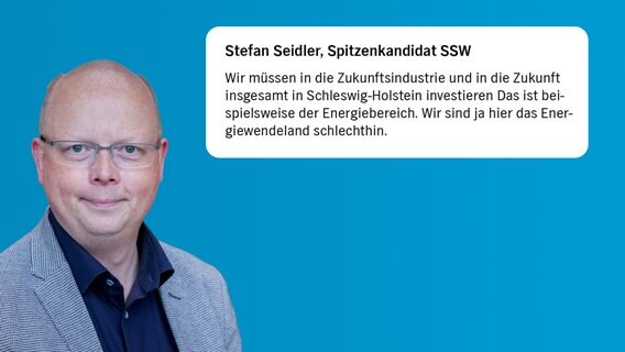 Stefan Seidler, Spitzenkandidat SSW. © NDR 