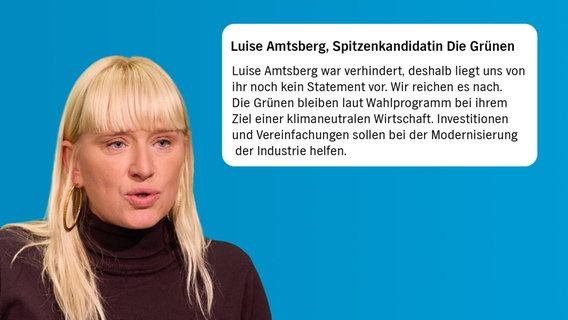 Luise Amtsberg, Spitzenkandidatin Die Grünen. © NDR 