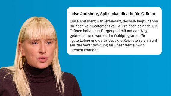 Luise Amtsberg, Spitzenkandidatin Die Grünen. © NDR 