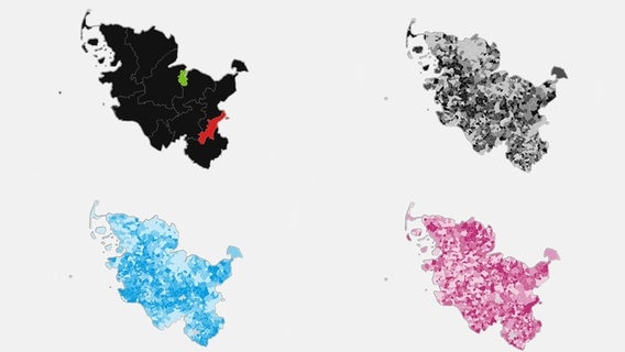 Bundestagswahl: Eine Grafik zeigt die Ergebnisse von CDU, Afd und Linke. © NDR 